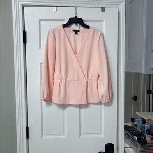 J. Crew Light Pink Wrap Blouse